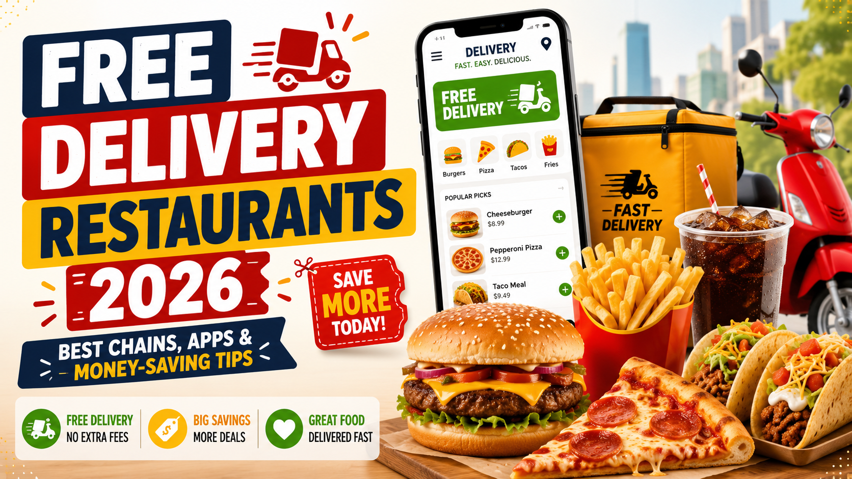 Free Delivery Restaurants in 2026: Best Chains, Apps, Promo Codes, and Money-Saving Tips