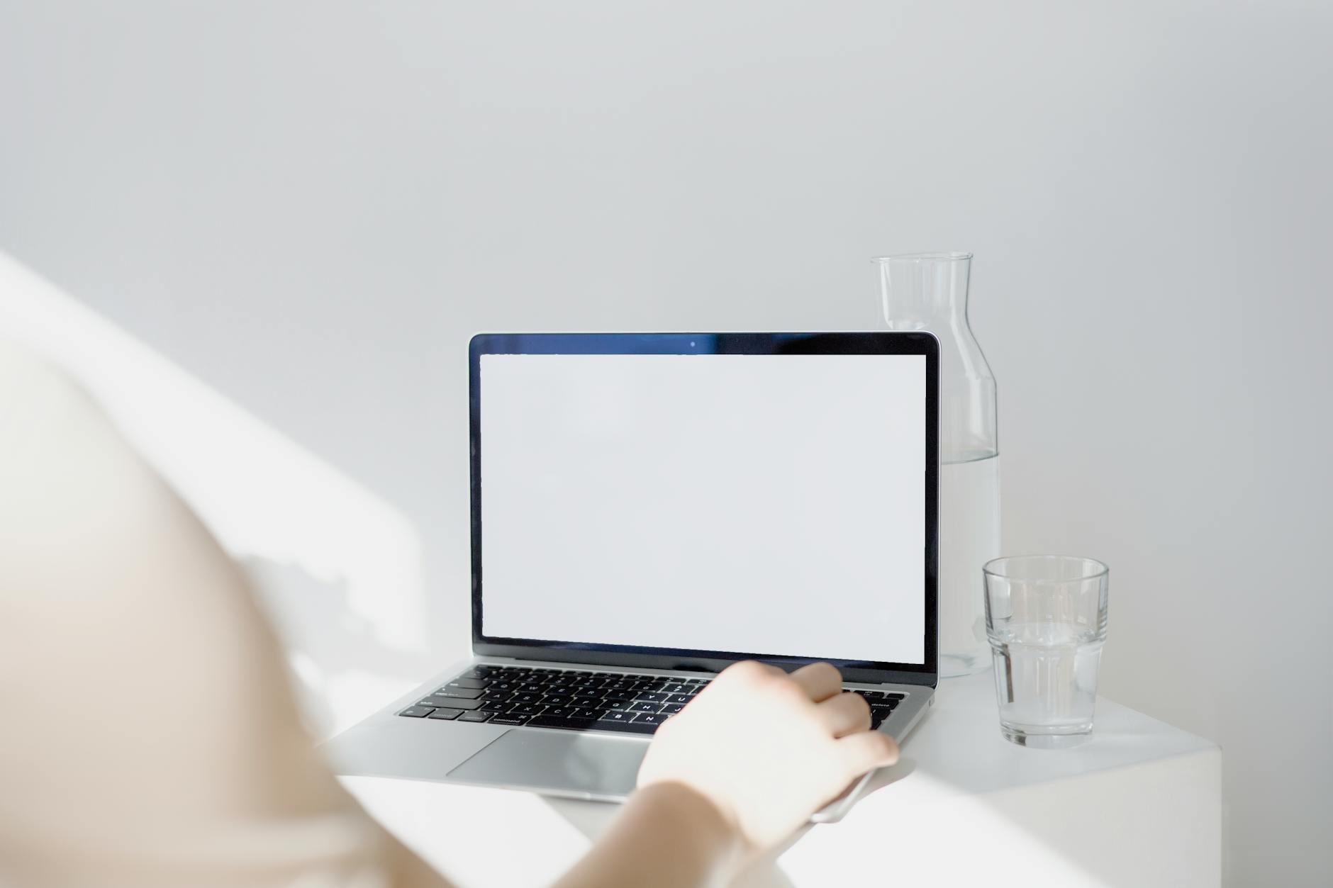 Mastering Email Marketing – Expert Strategies and Trends for Success 4 clean email layout mockup on a laptop screen with accessibility highlights like contrast checker and alt-text callouts