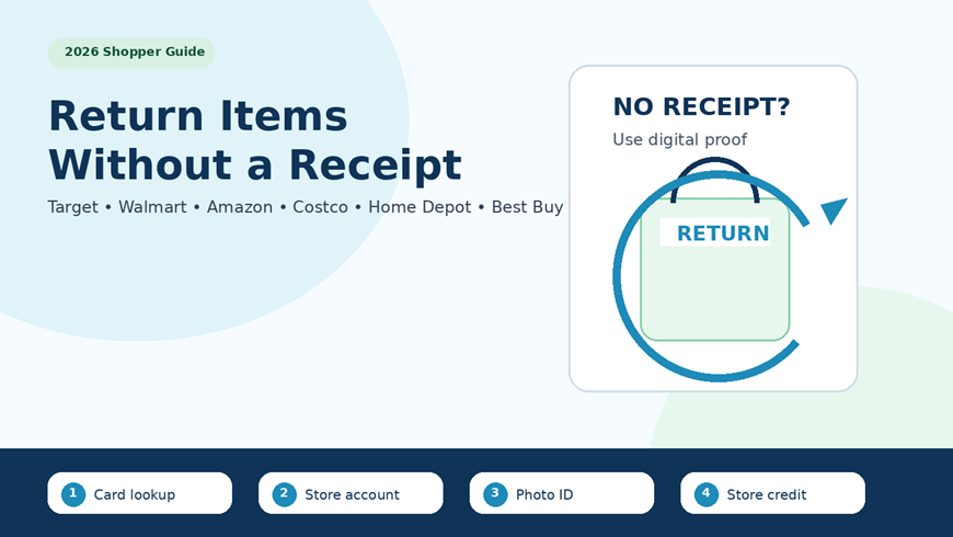 How to Return Items Without a Receipt in 2026: Target, Walmart, Amazon, Costco, Home Depot & More 1 How to Return Items Without a Receipt in 2026: Target, Walmart, Amazon, Costco, Home Depot & More